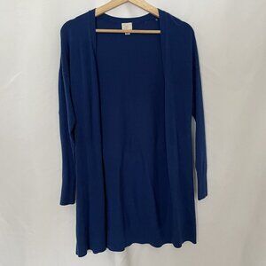A New Day royal blue long sleeved cardigan knit sweater colorful casual top